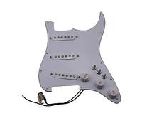 SSS Ainico 5 Single Coil Pickups 7-Way Fully Loaded Prewired Pickguard Set For Guitar Electric Guitar Parts (Color : White)