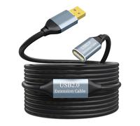 SSS·GRGB Active USB Extension Cable 15M, USB 2.0 Type A Male to USB A Female Cord, High Speed 480 Mbps with 2 Extension Chipsets Signal Booster Repeater Cable - 50FT