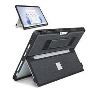 SSS·GRGB Case fit Microsoft Surface Pro 11/10/9/8 13-Inch, with Stent Cover, Hand Strap, All-in-one Rugged Case Compatible with Type Cover Keyboards, Black