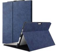 SSS·GRGB Case for Microsoft Surface Pro 11/10/9 13 inch, Multiple Angle Viewing, Stylus Holder, Light Heat Dissipation, Compatible with Type Cover Keyboard, Blue