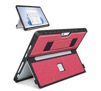 SSS·GRGB Protective Case for Microsoft Surface Pro 11/10/9/8 13-Inch - Slim All-in-One Rugged Cover with Hand Strap, Compatible with Type Cover Keyboard & Adjustable Multi-angle Stand (Red)