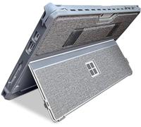 SSS·GRGB Protective Case for Microsoft Surface Pro 7+/7/6/5/4/Pro LTE 12.3-Inch - Slim All-in-One Rugged Cover with Hand Strap, Compatible with Type Cover Keyboard & Adjustable Stand (Gray)