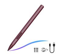 SSS·GRGB Stylus Pen for Microsoft Surface Pro9/8/X/7/6/5/4/3 Surface Go 3/2/1 Surface 3/Laptop/Studio/Book 4/3/2/1 with 4096 Tilt Pressure Palm Rejection Magnetic Attachment Rechargeable, Red
