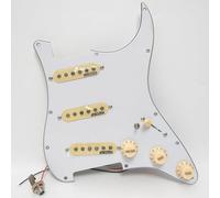 SSS Guitar Prewired Loaded Pickguard for Fender ST Guitar Compatible with Wilkinson SSS Alnico 5 Single Coil Pickups, for USA/Mexico Strat Electric Guitar Replacement Kit (SN05)