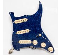 SSS Guitar Prewired Loaded Pickguard for Fender ST Guitar Compatible with Wilkinson SSS Alnico 5 Single Coil Pickups, for USA/Mexico Strat Electric Guitar Replacement Kit (SN08)