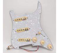 SSS Guitar Prewired Loaded Pickguard for Fender ST Guitar Compatible with Wilkinson SSS Alnico 5 Single Coil Pickups, for USA/Mexico Strat Electric Guitar Replacement Kit (SN03)