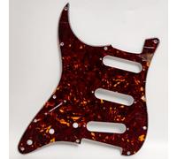 SSS Left Handed Strat Pickguard 11 Hole Compatible with Fender Strat US/Mexico, Modern Style Replacement with Screws - Vintage White, Pearl, Tortoise Colors (Cherry Tortois)