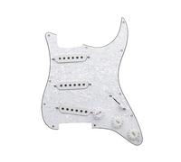 SSS Pickguard Electric Guitar Pickguard And Black White SSS Loaded Prewired Scratchplate Assembly (Color : White white 7)