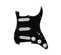 SSS Pickguard Electric Guitar Pickguard And Black White SSS Loaded Prewired Scratchplate Assembly (Color : Bk white 5)