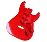 SSS Pickup Poplar Wood Electric Guitar Body DIY Guitar Barrel Guitar Parts 5.7cm Pocket Width (Color : Crimson)
