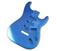 SSS Pickup Poplar Wood Electric Guitar Body DIY Guitar Barrel Guitar Parts 5.7cm Pocket Width (Color : Blue)