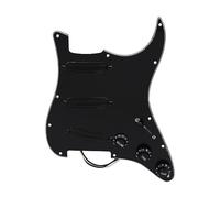 SSS Prewired Loaded Electric Guitar Pickguard Set Alnico 5 Dual Rail Pickups For FD Guitar (Color : Full Bk 3ply)