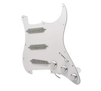 SSS Silver Pickup Pickguard ST Electric Guitar Pickguard And Loaded Prewired Scratchplate Assembly PVC(W)