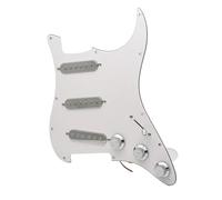 SSS Silver Pickup Pickguard ST Electric Guitar Pickguard And Loaded Prewired Scratchplate Assembly Single Coil Pickup(W)