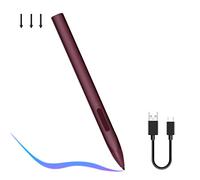 SSSGRGB Triangular Barrel MPP 2.0 Stylus Pen for Microsoft Surface, 2-in-1 Button and 4096 Pressure Levels, Magnetic & Palm Rejection for Surface Pro/Go, HP Envy/Pavilion X360, ASUS VivoBook Flip Red
