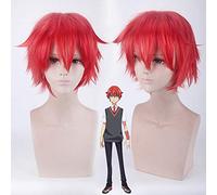 SSSS. Gulit is too loud red reverse curled short hair cos wig