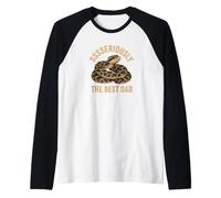 Sssseriously The Best Dad Funny Hognose Snake Raglan Baseball Tee