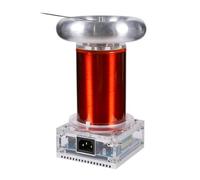 SSTC Music Tesla Coil with Fiber-Optic Isolation Control - 250W High-Frequency Solid-State Plasma Generator (20 cm Arc) - Educational Physics Experiment Model & Collectible Display