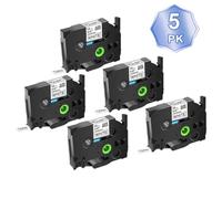 SSUMCUWR 12mm 3/4/5/10PK Laminated Label Tapes Multi-color TZ Tze 231 Compatible With Standard Label Printers(4PK Black on White)