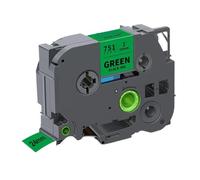SSUMCUWR 1PK TZe251 Compatible For 24mm TZe-251 Label Tape TZe 251 151 451 651 751 Printer Ribbon Compatible With Label Maker(Black on Green)