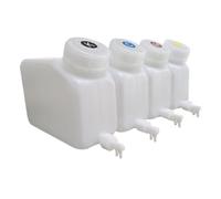 SSUMCUWR 4pcs 220ml Empty Bulk Refill Ink Cartridge For Eco Solvent Printer Ink Supply System Compatible With Mimaki Roland Mutoh VS300 BN-20(4tank double interfa)
