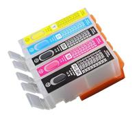 SSUMCUWR 5pcs Refillable Ink Cartridge 570 571 PGI-570 CLI-571 Compatible With TS6050 TS6051 TS6052 TS5050 TS5051 TS5052 TS5053 Printers