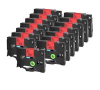 SSUMCUWR Black On Red Label Tape For TZ TZe431 9 12 18 24mm Regional Standard Tape Compatible With PT D450 15PK