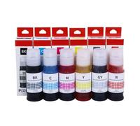 SSUMCUWR Dye Ink Refill GI-13 GI-23 GI-33 GI-43 GI-53 GI-63 GI-73 GI-83 Compatible With G610 G510 G620 G540 G640 G550 G650 G670 Printer(1SET BK C M Y R GY)