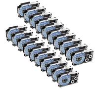 SSUMCUWR Label Tape 30PK 12mm Compatible With KL-60 KL-100 120 Printer Replacement For XR-12WE XR-12X XR-12RD XR-12BU XR-12YW(White on Blue)