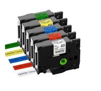 SSUMCUWR Laser Label Tape 5pcs 9-24mm 231L1 631L1 Compatible With PT D210 PT D600 PT D400 PT P710(5pcs Mixed Colors)