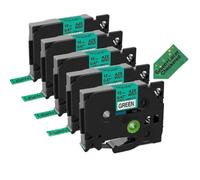 SSUMCUWR Laser Label Tape 5pcs 9-24mm 231L1 631L1 Compatible With PT D210 PT D600 PT D400 PT P710(5pcs Black on Green)