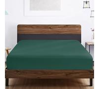 SSW HOMES King Fitted Sheet Emerald - Deep Pocket 12 inch(30cm) - Soft Easy Care Brushed Microfiber Plain Bed Sheet - Hotel Quality Shrinkage and Fade Resistant Bedding