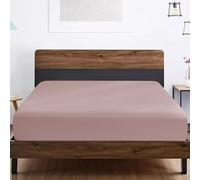 SSW HOMES Super King Fitted Sheet Blush - Deep Pocket 12 inch(30cm) - Soft Easy Care Brushed Microfiber Plain Bed Sheet - Hotel Quality Shrinkage and Fade Resistant Bedding