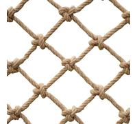 SSWZHANG Jute Netting for Climbing Plants Natural Rope Netting Grid Garden Netting Indoor Outdoor Balcony Terrace Fence Safety Net Ceiling Hanging Bridge(Size:1 * 1m(3 * 3ft))