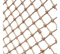SSWZHANG Jute Twine Trellis Netting Hemp Rope Safety Net Tear-resistant Wall Children Pets Protection Net for Balcony Stairs Scenic Railings Garden Bar Decoration(Size:1 * 1m(3 * 3ft))