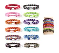 SSyang 12 Pieces Woven Friendship Bracelets, Handmade Braided Friendship Bracelet, Adjustable Braided Bracelets, with Sliding Knot Closure, for Men and Women