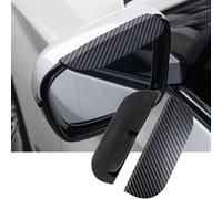 SSyang 2 PCS Car Wing Mirror Rain Deflector, Snap-on Car Rearview Mirror Rain Cover,Side Mirror Rain Protector,Rear View Mirror Rain Guard,Universal Rubber Rain Eyebrow Cover,for Most Car Truck(Black)