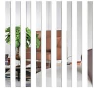 SSyang 20 PCS 3D Mirror Wall Sticker,Tile Mirror,Self Adhesive DIY Wallpaper Mirror Mural Wall Decal Art Ceramic Tile Furniture Decal Decoration Wallpaper with Protective Film for Home Living Room