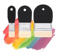 SSyang 3 Pcs Flat Paint Brushes, Thick Chip Paint Brush, Thick Chip Paint Brush, Flat Paddle Paint Set,Nylon Brushes,for Watercolor and Wall Painting