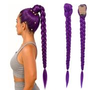 SSyang Braids Extensions, 26 Inch Synthetic Hair for Braiding, Purple Hair Extensions, Braid Extension, with Hair Clips, Easy Fixation, for Women, Holidays, Gifts