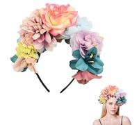 SSyang Mexican Flower Wreath Flower Headband with Rose Flower Crown for Women Rose Flower Headband Rose Flower Headband for Party Wedding Party