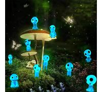 SSyang Pack of 10 Forest Spirits Garden Decoration, Luminous Garden Decoration Figures Elves, Mini Resin Princess Figures, for Garden Potted Plant, Micro Landscape (Blue)