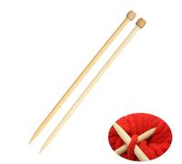 SSyang Pack of 2 Single-Pointed Large 12mm Bamboo Knitting Needles, 35cm Extra Long Chunky Knitting Needles for Beginners & Professionals