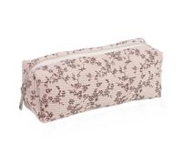 SSyang Pencil Case, Coffre a Crayon, Pencil Pouch, Little Flower Marker Case, Single Layer Large Capacity, Cotton Material, Smooth Zipper, for Schools and Offices