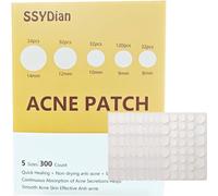 SSYDian Hydrocolloid Patches for Covering Pimples and Spots on the Face, Absorb Liquid, 5 Sizes - 300 Pieces