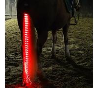 SSZYace Horse Equipment Riding Tail Trappings Equestrian LED Flashing Light Bar Harness Outdoor Sports USB Charge Riding Decorations (Red)