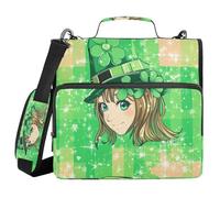 St 1.5 Inch 3 Ringing Organizer Binder with Shoulder Strap Easy to Carry Document Organizer Bag for Middle Student