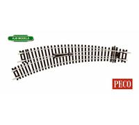 ST-245 Curved L/H Point Insulfrog SETRACK Code 100 OO Gauge PECO Railway Track