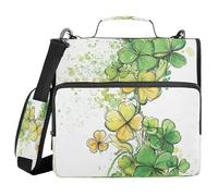 St 3 Ringing 1.5 inch Sturdy Zipper Binder with Shoulder Strap & Handle Laege Capacity Portfolio Binder Suitable for Middle School