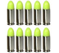 ST Action Pro 9mm Dummy Rounds -10 Pack Inert Training Ammunition for Dry Fire, Malfunction Drills & Classroom Use - Nickel Casing, UV Reactive, Veteran-Owned, Assembled in USA - Safe & Reusable